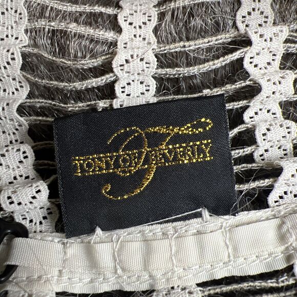 Vintage Tony of Beverly Wig Short Hair Curly Light Black Gray Adjustable Wig - Picture 6 of 7